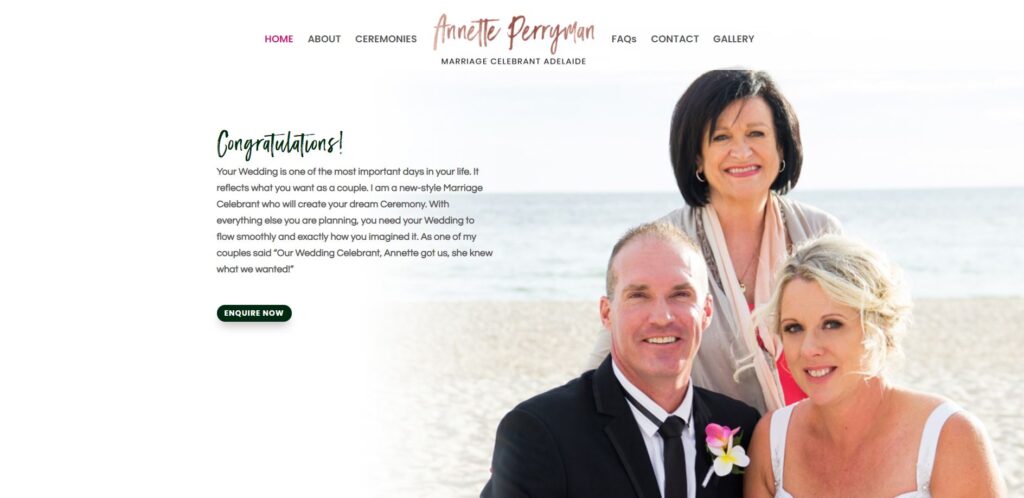 Annette Perryman Wedding Celebrants Adelaide