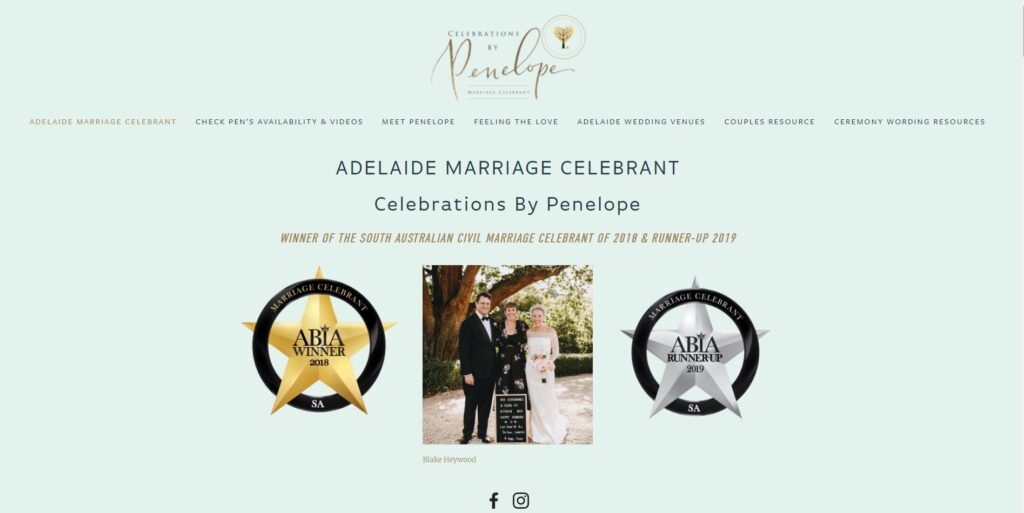Celebrations by Penelope Wedding Celebrants Adelaide