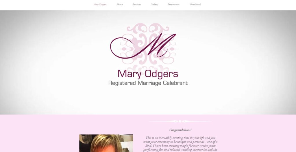Mary Odgers Marriage Celebrant Wedding Celebrants Adelaide