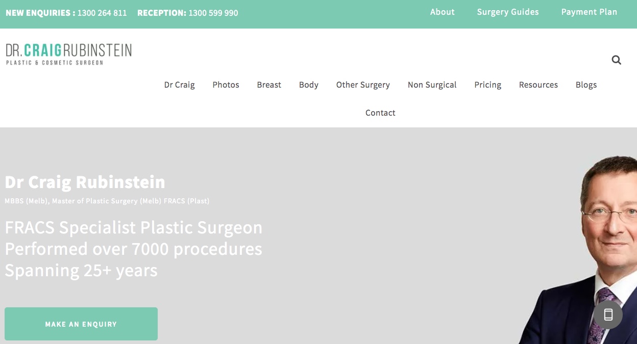 Dr Craig Rubinstein Melbourne Plastic Surgeon